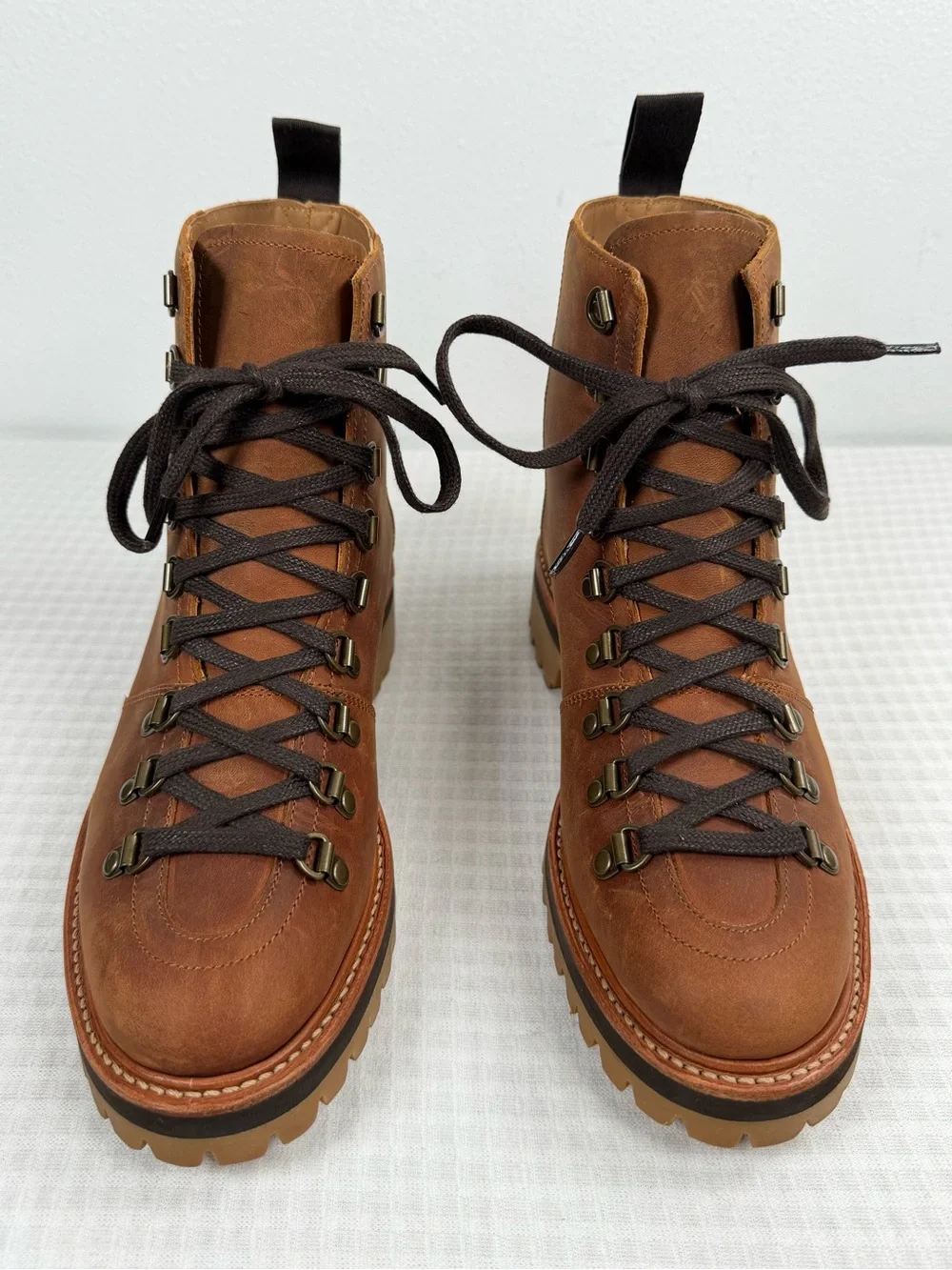 Grenson Brady Men’s Hiker Boots Size 7 US (6 UK) Brown Leather Commando Soles